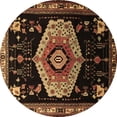 thumbnail image 1 of Ahgly Company Indoor Round Persian Brown Traditional Area Rugs, 4' Round, 1 of 4