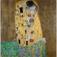 thumbnail image 2 of Gustav Klimt 15x15 Gold Ornate Wood Frame and Double Matted Museum Art Print Titled - The Kiss (Lovers) (1908), 2 of 4