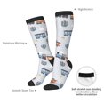 thumbnail image 6 of Fotbe Trains And Cactuse print Women's Men's Novelty Crew Socks Cotton Socks Knee High Socks for Walking,Running,Nurses,Pregnancy, 6 of 8