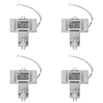thumbnail image 1 of 4X White Plastic Shell 4 Pin 2D Tube Bulb Fluorescent Ballast AC 220V 0.19A 38W, 1 of 5