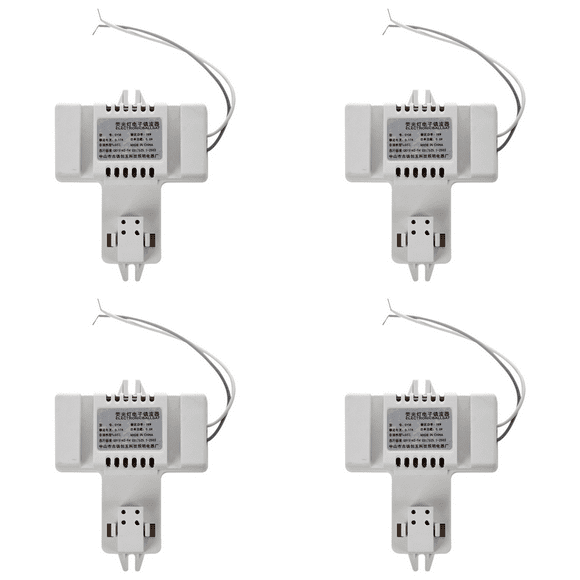 4X White Plastic Shell 4 Pin 2D Tube Bulb Fluorescent Ballast AC 220V 0.19A 38W,4 x Plastic Shell Tube Bulb Fluorescent Ballast,White