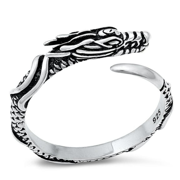 Chinese Celestial Dragon Wholesale Ring .925 Sterling Silver Band Jewelry Female Male Unisex Size 7