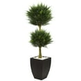 thumbnail image 7 of Nearly Natural 4.5' Cypress Artificial Topiary with Black Planter UV Resistant, 7 of 7