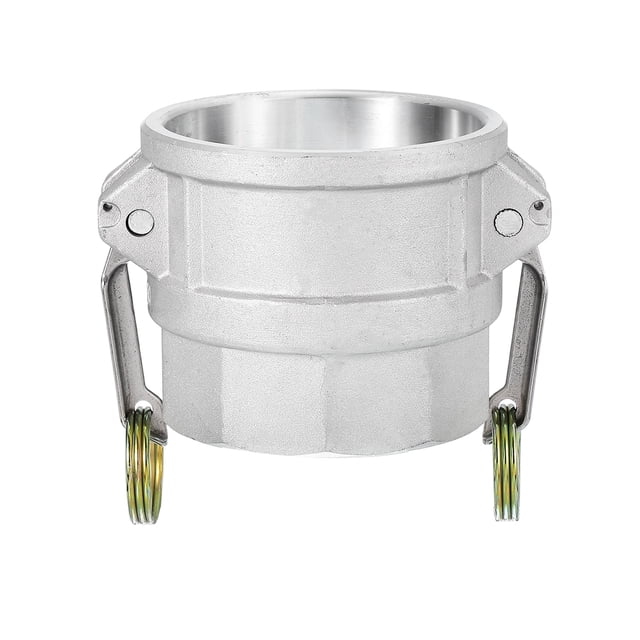 Uxcell 1 Pcs 3" Parte D Adaptador hembra x Conexiones de manguera de rosca hembra de ranura de camión Plata