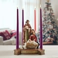 thumbnail image 4 of Avalon Gallery Candle Holders - Luxury Tabletop Christmas Centerpiece Advent Wreath Candle Holder Figurine, 9 x 9.75-Inch, Holy Family Nativity, 4 of 4