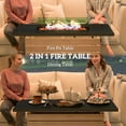 thumbnail image 4 of Outsunny 43" Propane Fire Pit Table with Glass Wind Guard 50,000 BTU, 4 of 10
