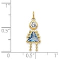 thumbnail image 3 of 14k Yellow Gold March Girl Birthstone Charm - 20mm, 3 of 5