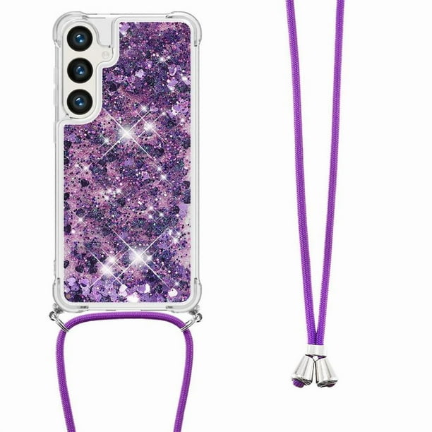 Funda FOXDOCK para Samsung Galaxy S26 con Cuerda Ajustable, Brillo Líquido, Protección Antigolpes y Lente – Ideal para Regalo