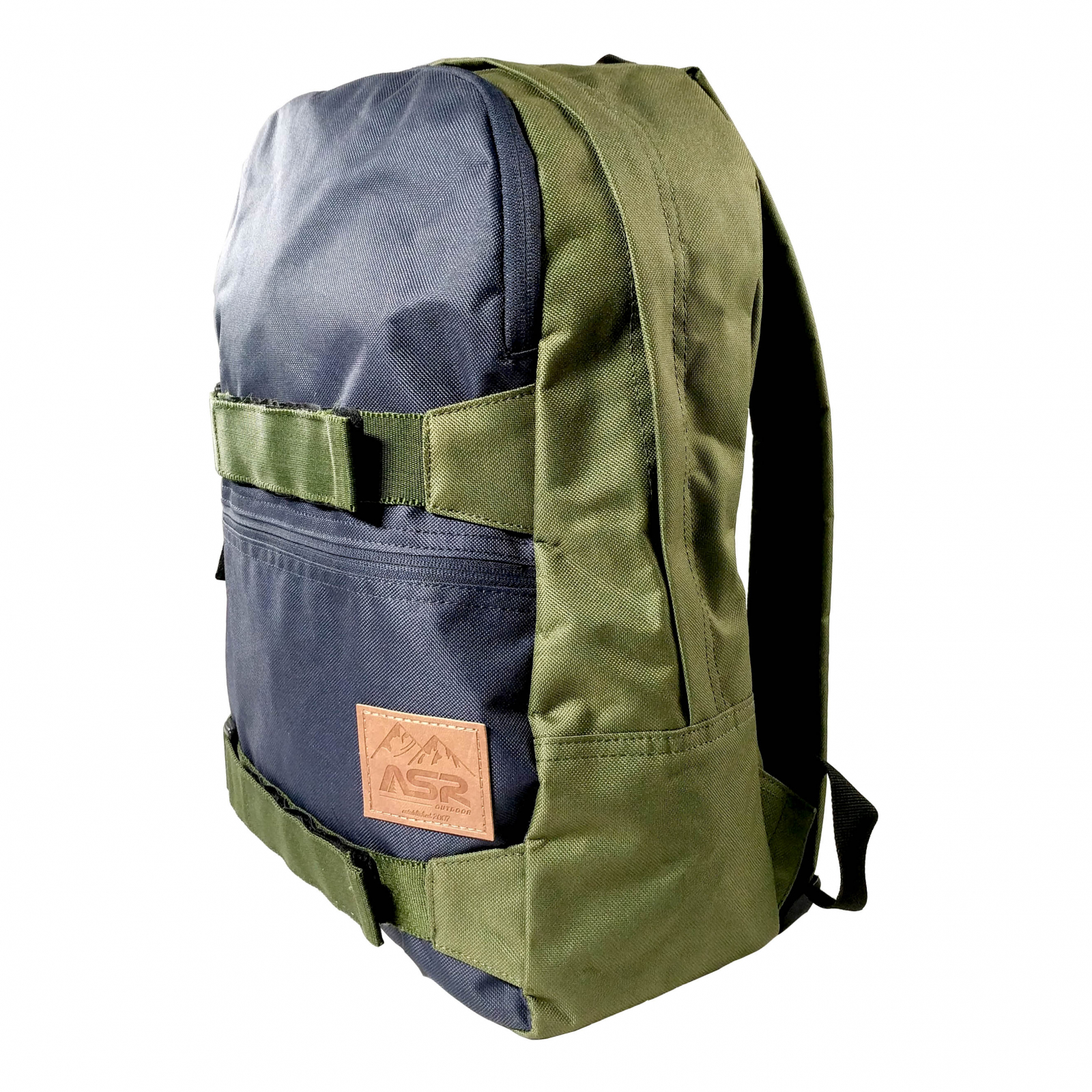 ASR Outdoor 19L Griptape Backpack Dual Zip Two Tone Navy OD Green - image 2 of 7