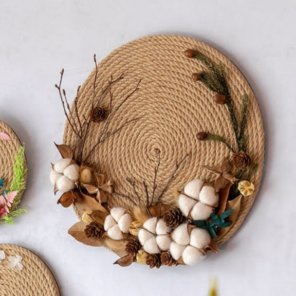 MUSEYA 1 Set of Thick Jute Twine Handworked Khaki for Christmas Tree Decoration and Scrapbook Embellishment