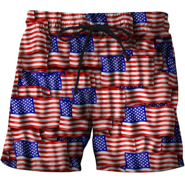 Pantalones cortos con estampado 3D de bandera nacional de EE. UU. Y Reino Unido para hombre, ropa de calle informal a la moda, pantalones cortos de playa, ropa deportiva masculina, nuevo Fivean unisex