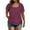 Wine, variant on Viadha Summer Women's Summer Solid Color Plus Size Tops Puff Short Sleeve Loose Fashion Short Sleeve Round Neck Top XL-5XL Womens Tshirts Cotton Loose Fit