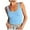 Blue, variant on Gyujnb Women U‑Neck Ribbed Sleeveless Tank Top, Slim Fit Basic Casual Layering Cami Vest,White