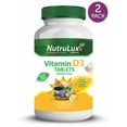thumbnail image 1 of Vitamine D3 (25 mg de Vitamine D3) Comprimés Sans Gélatine Halal (Lot de 2), 1 of 7