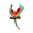 thumbnail image 2 of Realistic Parrot Statue Sculpture Polyresin Parrot Ornament Wall Art Hanging Parrot Wall Decor for Outside Home Kitchen Patio Lawn Red, 2 of 8