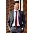 thumbnail image 5 of Scott Allan Men's Solid Burgundy Classic Tie, 3-Inch Width, 5 of 7