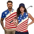 thumbnail image 2 of Aplkyhs Patriotic Star Matching Golf Shirts for Couple His and Hers Golf Shirts Matching Soft and Comfortable for Man Breathable Fabric Lightweight Suitable for Outdoor Sports, 2 of 6