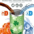 thumbnail image 4 of 1pc Shamrock 30oz Tumbler with Straw & Handle - Insulated Stainless Steel Cup | Holiday Gift for Man Women (Christmas, Valentine's, Birthday), 4 of 7