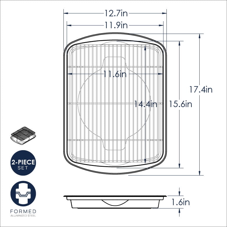 Nordicware Oven Crisp rectangular Baking Tray