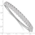 thumbnail image 2 of Sterling Silver Rhodium-Plated Cz Hinged Bangle Made In Vietnam qb1074, 2 of 5