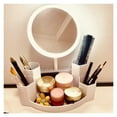 thumbnail image 2 of LED Makeup Mirror Desktop Lamp USB Charging Light Touch Dimme Cosmetic Mirror With Storage Makeup Natural Light Vanity Mirrors ,Widely Use, 2 of 7