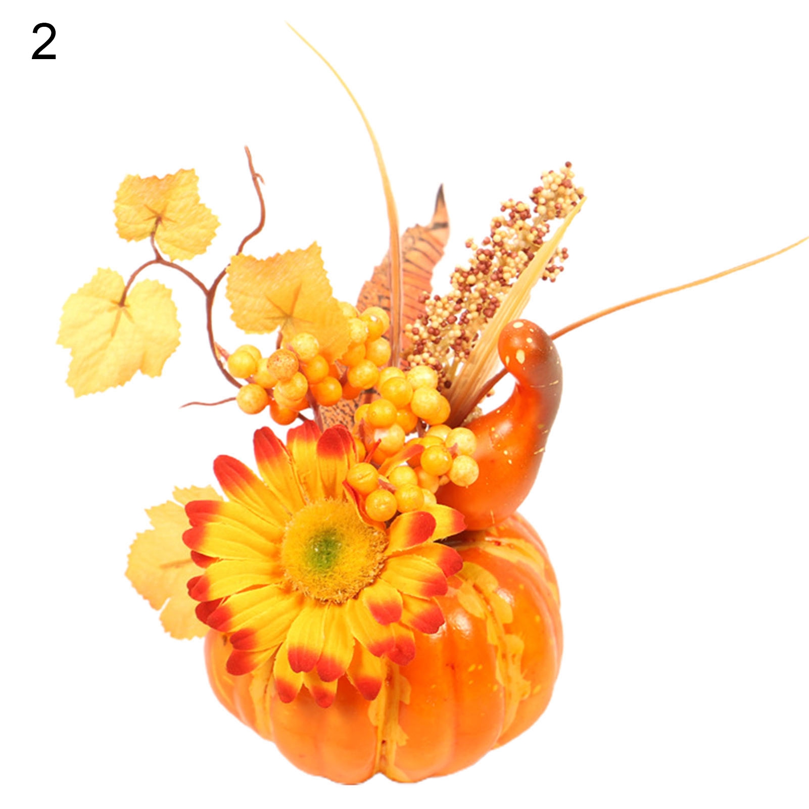 Sunjoy Tech Artificial Pumpkin Realistic Looking Anti Fade Cloth Fake Pumpkin Thanksgiving Table 0897