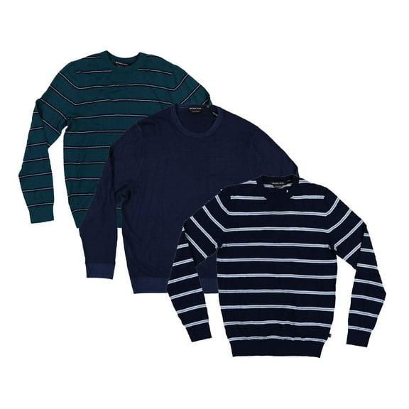 Michael Kors Mens Sweater Extra Fine Merino Wool Crew Neck Lightweight Pullover