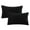 Black, variant on AQITTI Soft Corduroy Striped Velvet Rectangle Decorative Throw Pillowcase Cusion for Couch 12(No Padding)