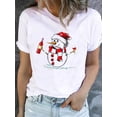 thumbnail image 3 of Camiseta de manga corta con estampado de corazón de amor de vino para mujer, ropa de Navidad, moda de Año Nuevo, Camisetas básicas, camisetas gráficas, 3 of 5