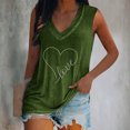 thumbnail image 2 of Moda mujer damas cuello en V suelta Tops Casual camiseta sin mangas blusa chaleco Pompotops  lopia998410, 2 of 5