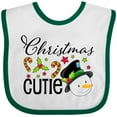 thumbnail image 3 of Inktastic Christmas Cutie snowman Boys or Girls Baby Bib, 3 of 4