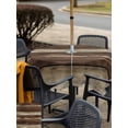 thumbnail image 5 of Outdoor Tablecloths with Umbrella Hole & Zipper, Brown Wooden 60x60 Inch Square Tablecloths, Vintage Farmhouse Retro Art Waterproof Table Cloth, Patio/Pool/Picnic Table Covers, 5 of 8