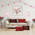 thumbnail image 3 of Happy Valentines Day Pillow Covers 12x20 Set of 4 Red Love Heart Throw Pillow Covers Home Outdoor Sofa Couch Cushion Covers Wedding Anniversary Pillow Covers Pillow Cases(12Inches), 3 of 6