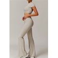 thumbnail image 4 of Conjuntos de entrenamiento for mujer, 2 piezas, sujetador deportivo, camiseta sin mangas, polainas de cintura alta, gimnasio, Yoga, ropa activa, Top de entrenamiento for mujer, 4 of 6
