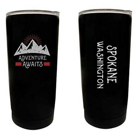

Spokane Washington Souvenir 16 oz Stainless Steel Insulated Tumbler Adventure Awaits Design