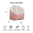 Big Joe Milano Bean Bag Chair, Oat Sherpa and Desert Rose, Vegan Suede