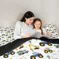 thumbnail image 5 of Castle Fairy Cartoon Truck 2pcs Bedding Comforter Set,Construction Vehicles Twin Comforter Sets,Tractor Excavator Breathable Bedding Set,Breathable Kawaii Home Decor,Reversible, 5 of 8