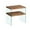Walnut | End Table, variant on Tcbosik 43.3" Coffee Table, Cocktail Table with Glass Legs, 2-Tier Modern Center Table with Storage Shelf for Living Room, Easy Assembly, Walnut
