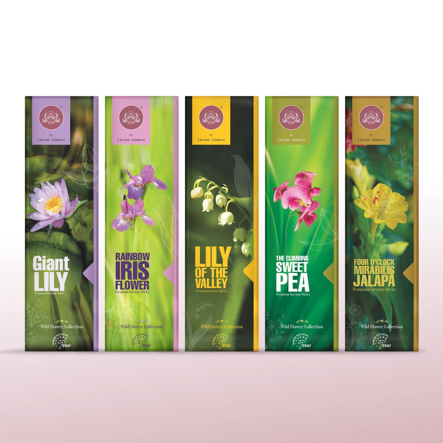 JPSR Wild Flower Valley Collection Premium Incense Sticks Gift Box – Set of 5