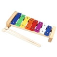 thumbnail image 1 of Glockenspiel Instrument, Durable Kids Xylophone 8 Notes Fun Playing Aluminum Wood  For Melody, 1 of 8
