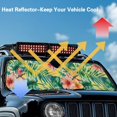 thumbnail image 4 of Uorisanigo Windshield Sun Shade Compatible with Jeep Wrangler TJ JK JL & Gladiator JT Car Sunshade Windshied Sunshade Sun Visor Protective Keep Your Vehicle Cool,Banana Leaf Hibiscus Flowers, 4 of 7