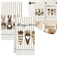 thumbnail image 2 of Kjfeif Happy Easter Kitchen Dish Towels Set of 2, Bunny Drying Hand Towels with Eggs and Baking Cooking Cloth In Sweet Stripes, Festive Kitchen Decoration and Practical Towel, 2 of 9
