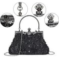 thumbnail image 3 of 1920s Evening Bags Unique Sequin Beaded Clutch Purses for Cocktail Wedding Party Prom, 3 of 23