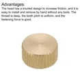 thumbnail image 4 of Knurled Thumb Nuts, 2 Pack M4 x D12mm x H6mm Brass Blind Hole Knurled Thumb Nuts, 4 of 5