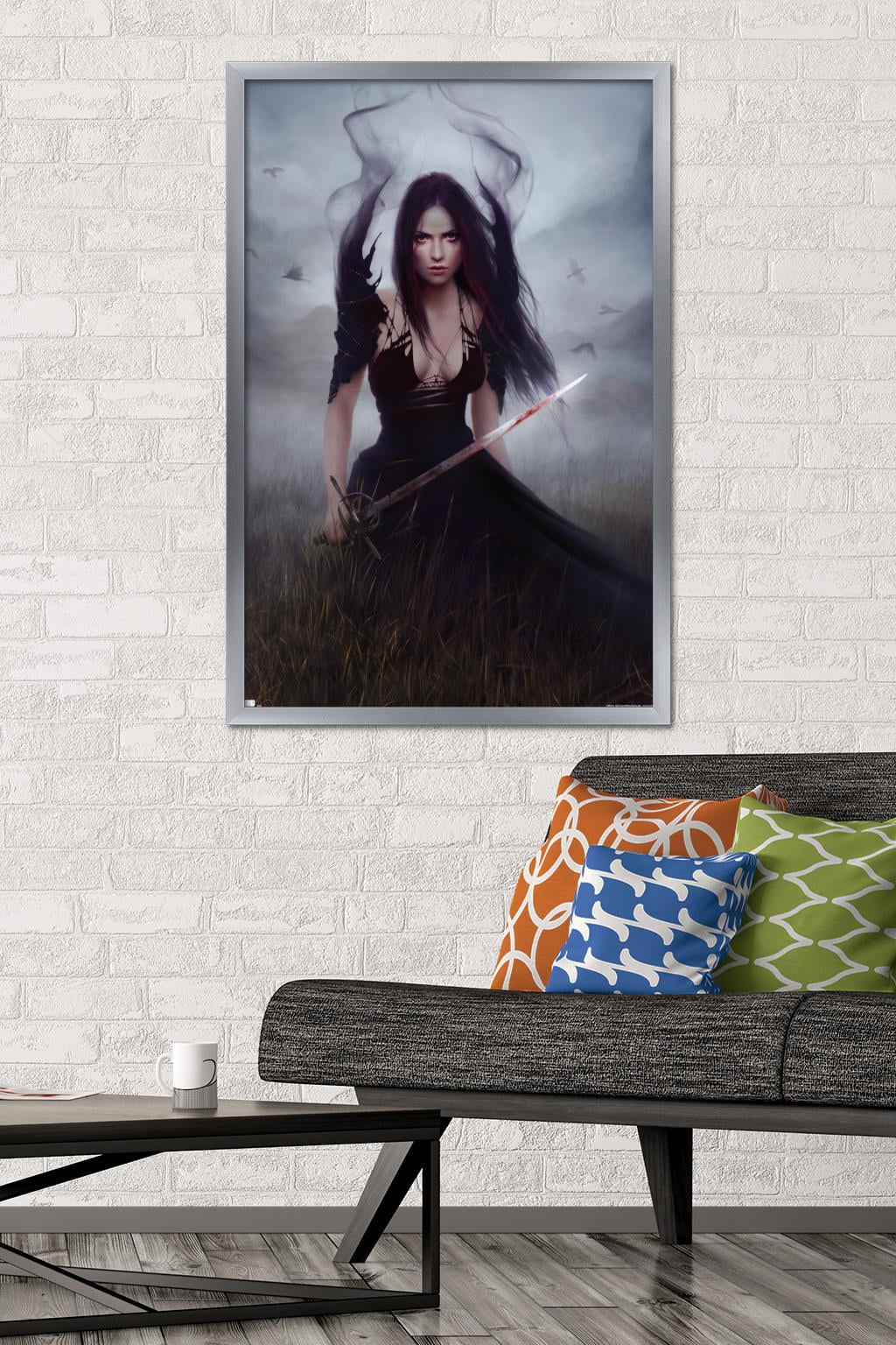 Melanie Delon - Blood Wall Poster, 22.375" x 34", Framed