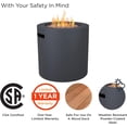 thumbnail image 6 of Real Flame Aegean 24" Round Steel Propane Fire Pit Table With Hidden Tank in Weathered Slate, 6 of 9