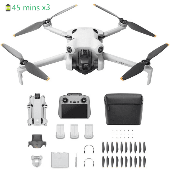 DJI Mini 4 Pro Fly More Combo Plus Drone with RC2   3 Batteries