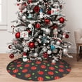 thumbnail image 5 of Sikiie Tomatoes1 30-48 inches {designName} Print Christmas Tree Skirt Snowman Xmas Tree Skirt with Edge Christmas Decorations for Holiday Party48", 5 of 7