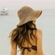 thumbnail image 1 of Sombreros de sol para mujer, sombrero de playa de verano de ala ancha para mujer, sombrero de paja de viaje plegable para mujer, 1 of 3