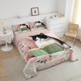 thumbnail image 4 of Erosebridal Ensembles de Literie pour Chat avec Couette, Ensembles de Couette à Fleurs Rétro Taille Simple, Insert de Couette Réversible à l'Ancienne, Décoration de Chambre en Microfibre, 2 Pcs, 4 of 8